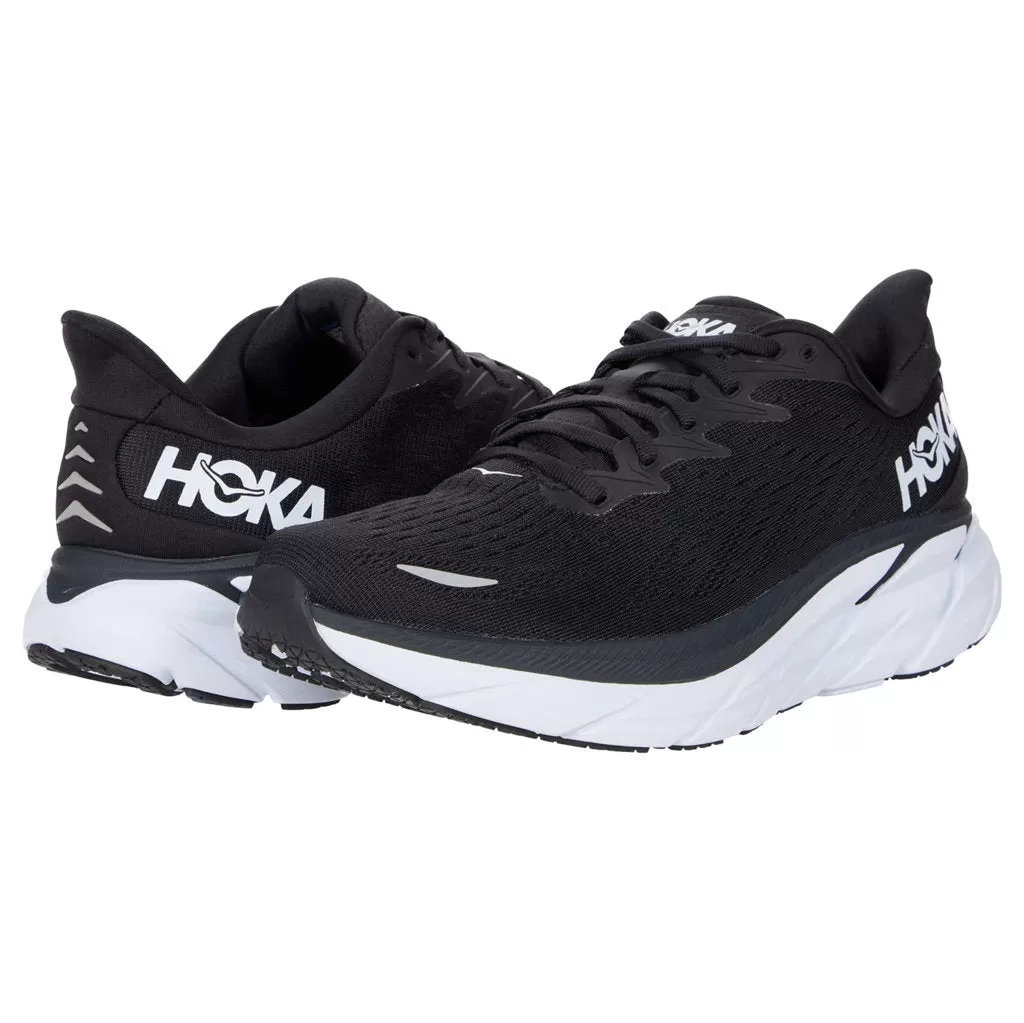 Hoka One One Mens Trainers Clifton 8 Lace-Up Low-Top Running Mesh - UK 9