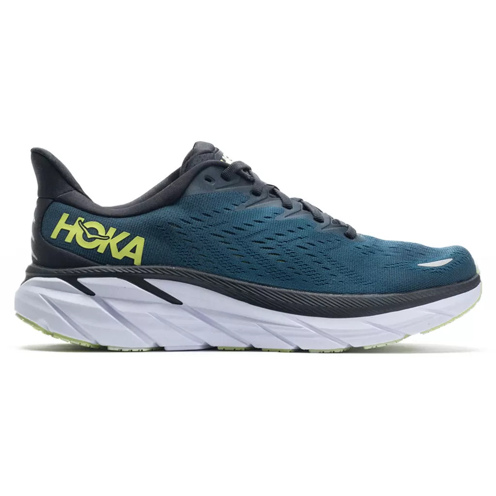 Hoka One One Mens Trainers Clifton 8 Lace-Up Low-Top Running Textile - UK 11.5