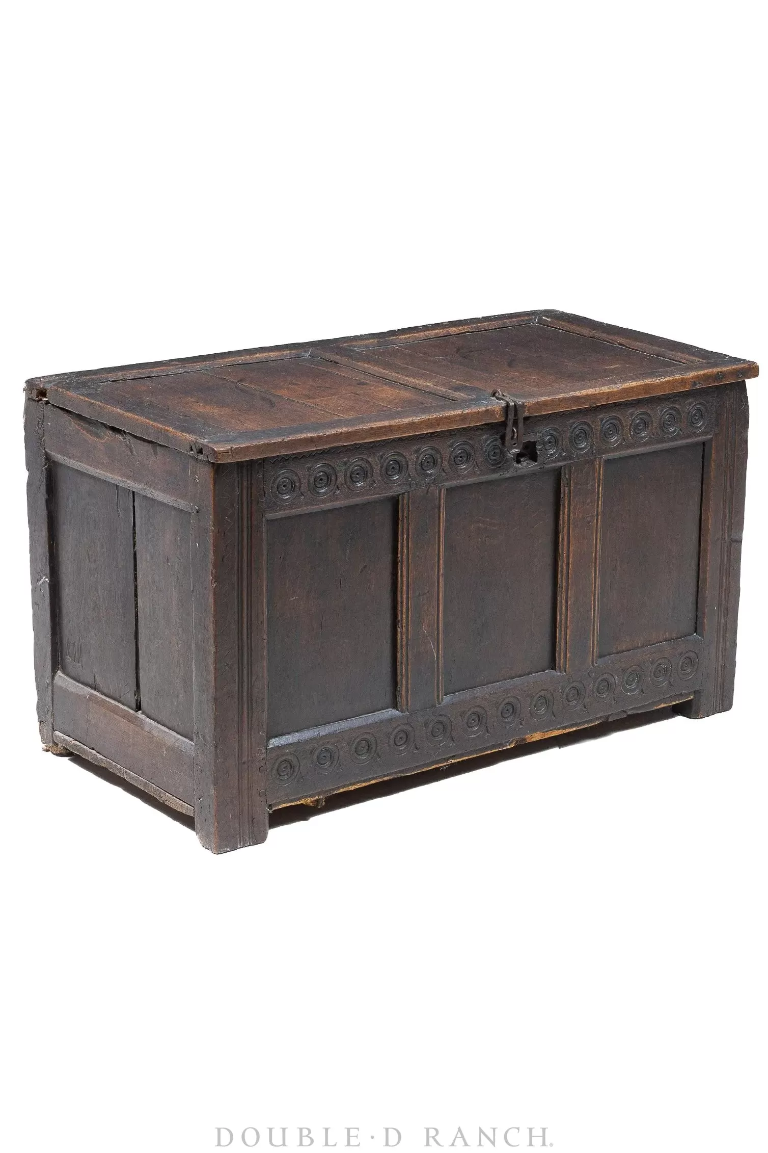 Home, Furniture, Chest, Spanish, Oak with Carving, Antique, Estate, 19th Century, 190