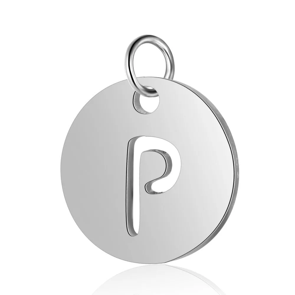 Initial Pendant Silver (A-F)