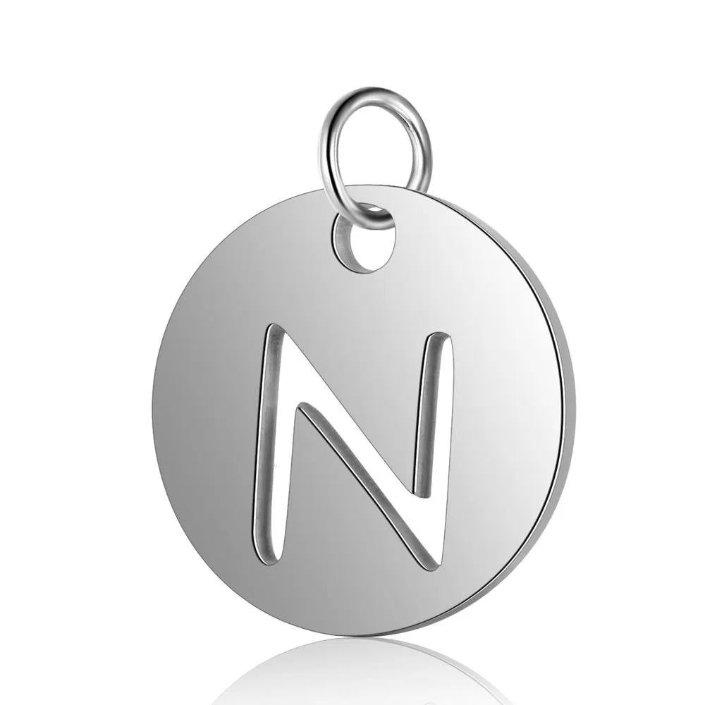 Initial Pendant Silver (A-F)