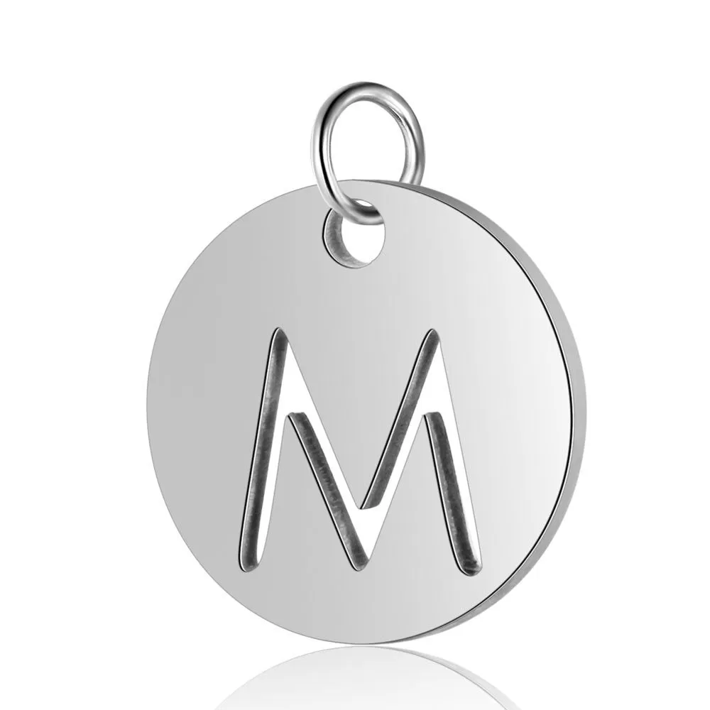 Initial Pendant Silver (A-F)