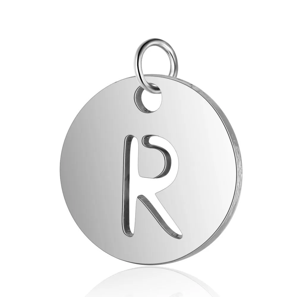 Initial Pendant Silver (A-F)