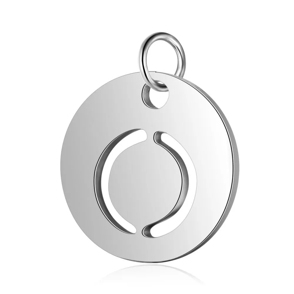 Initial Pendant Silver (A-F)