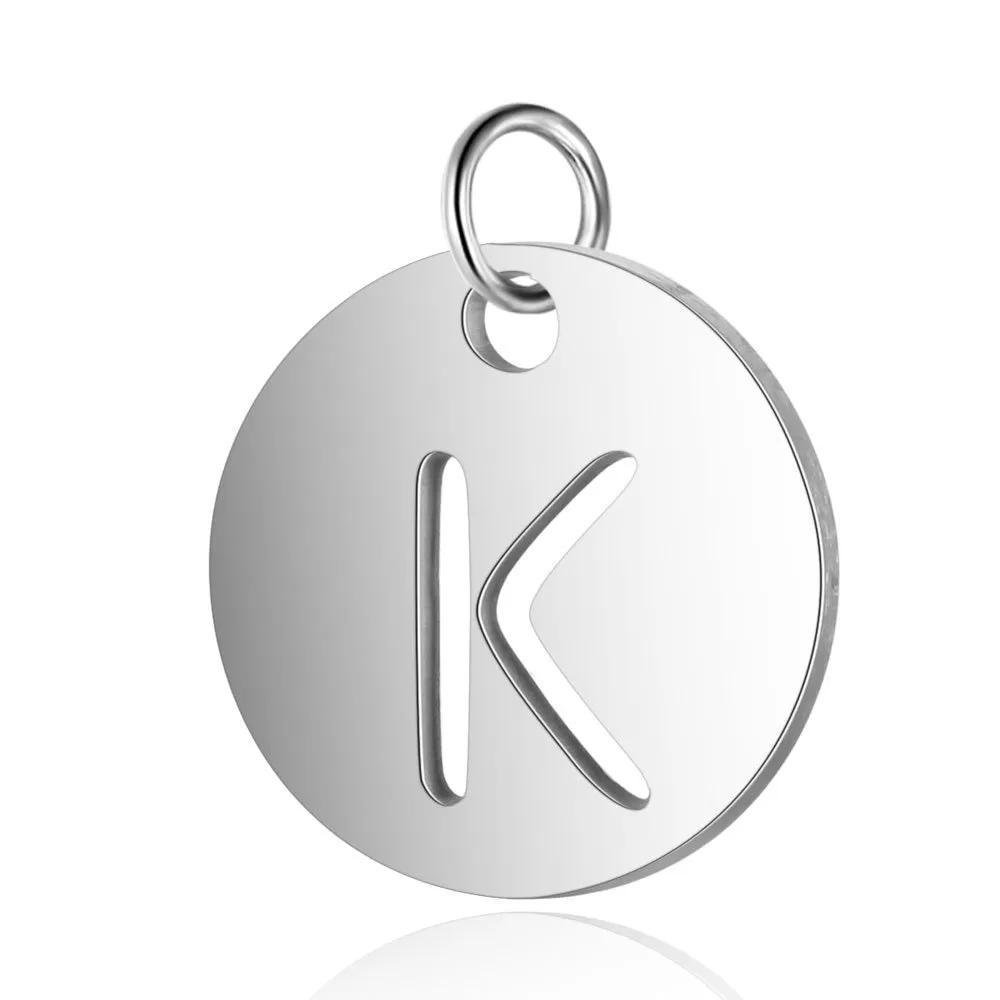 Initial Pendant Silver (A-F)