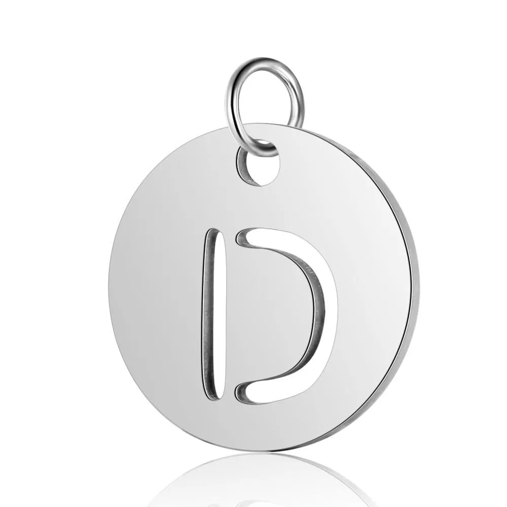 Initial Pendant Silver (A-F)