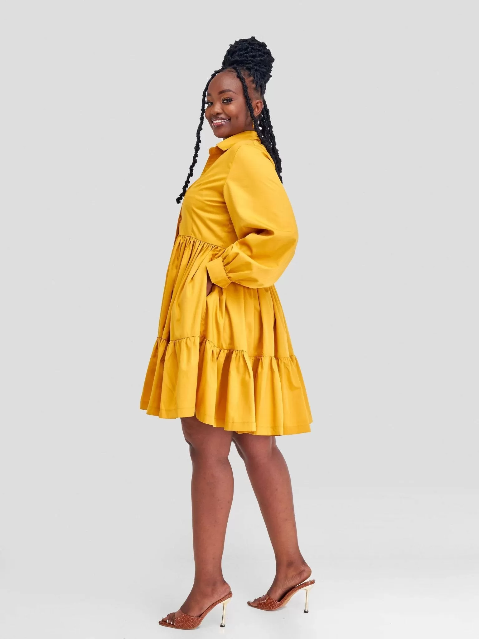 Izulu Kenderi Dress - Mustard