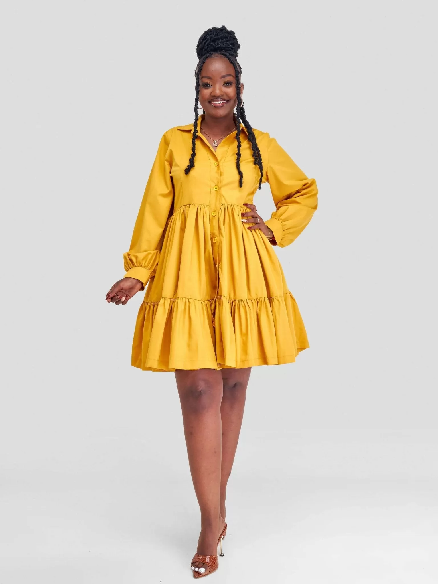 Izulu Kenderi Dress - Mustard