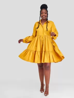 Izulu Kenderi Dress - Mustard