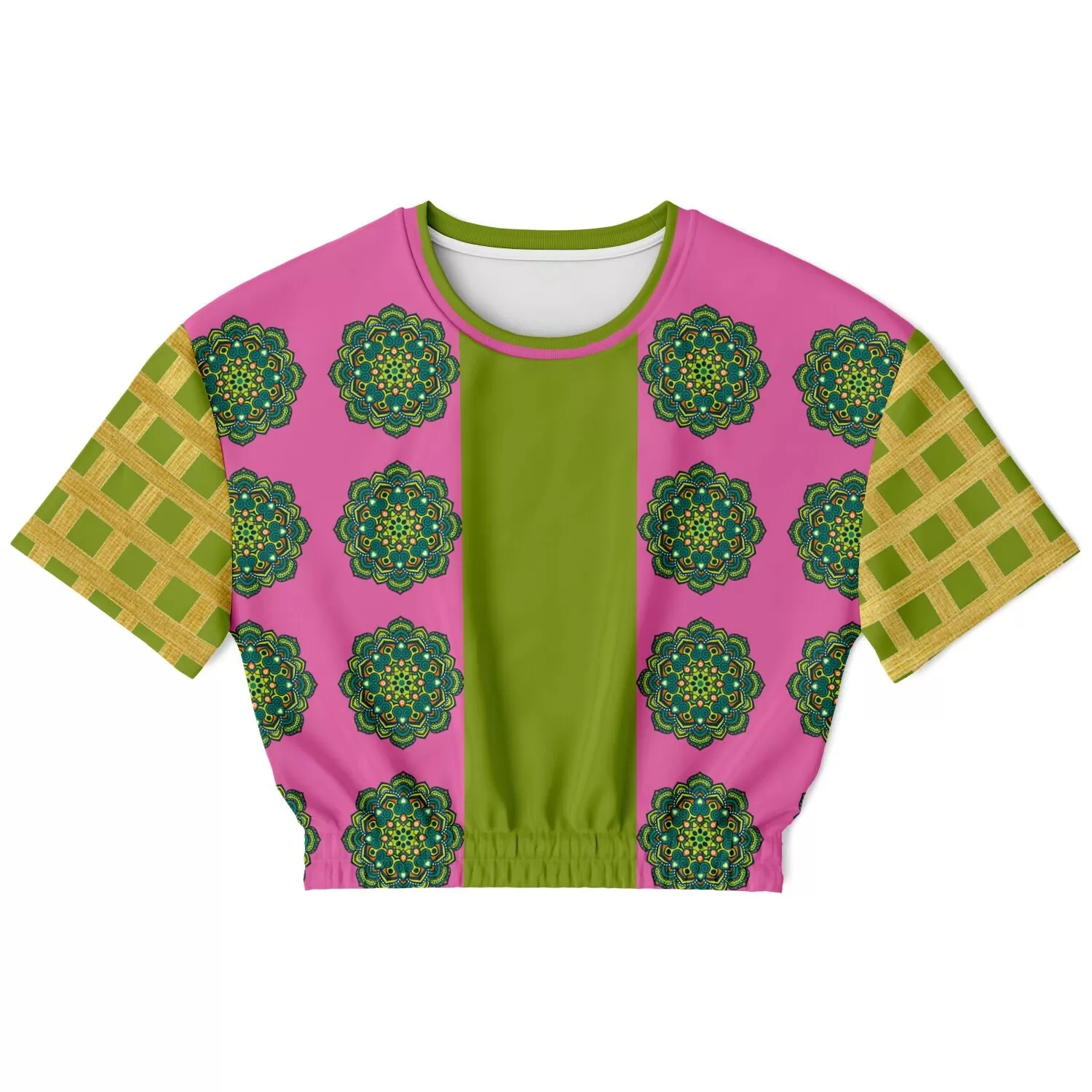 Jambalaya Short Sleeve Cropped Eco-Poly Sweater