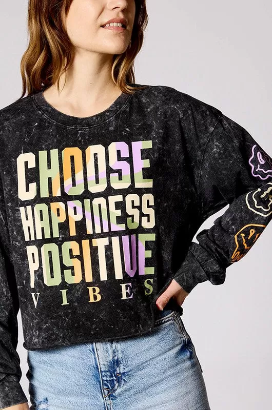 Jr T-Shirt Long Sleeve - Positive Vibes