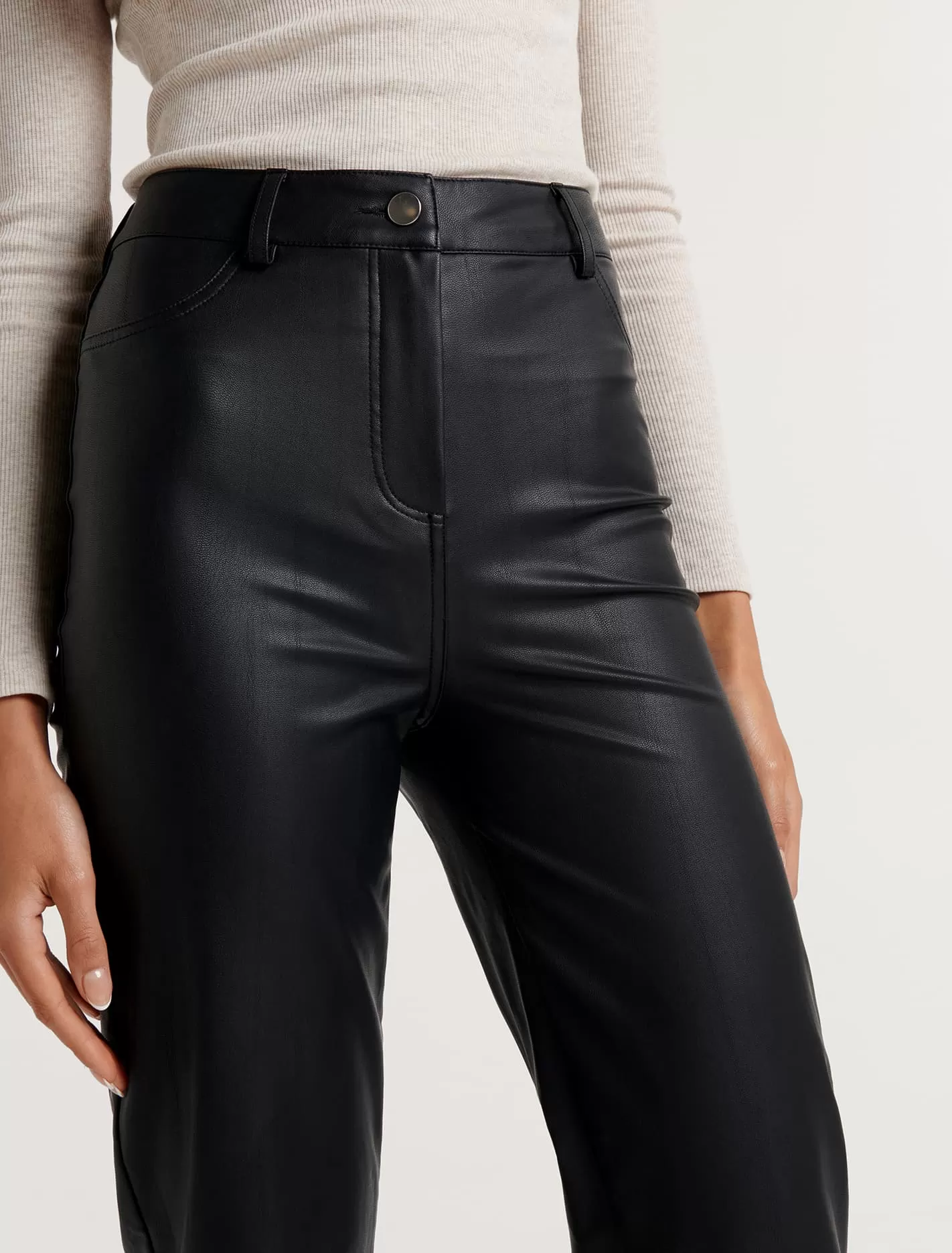 Juliet Vegan Leather Straight Leg Pants