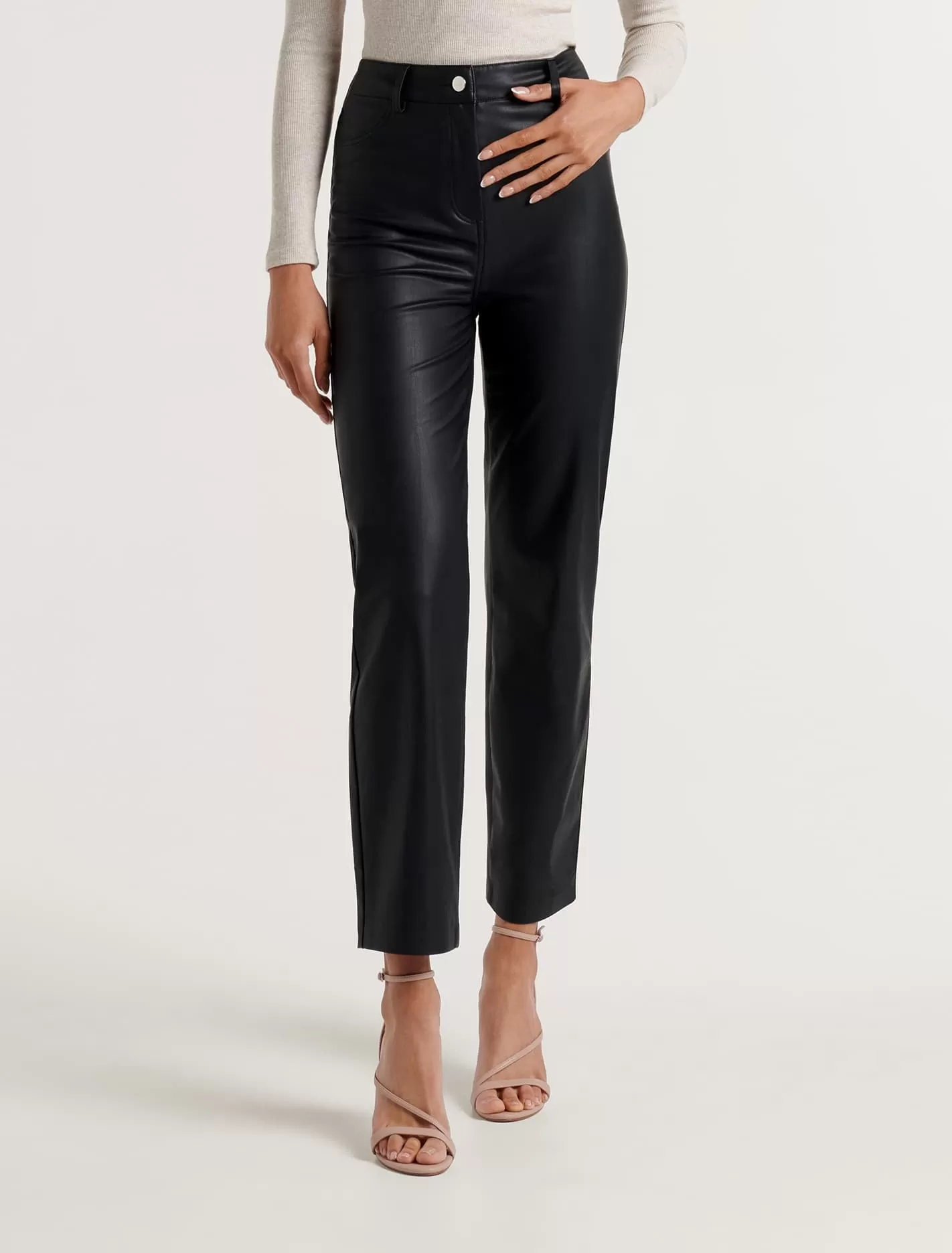 Juliet Vegan Leather Straight Leg Pants