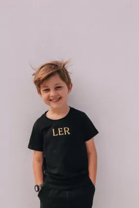 Kid's LER Tee - Black & Yellow