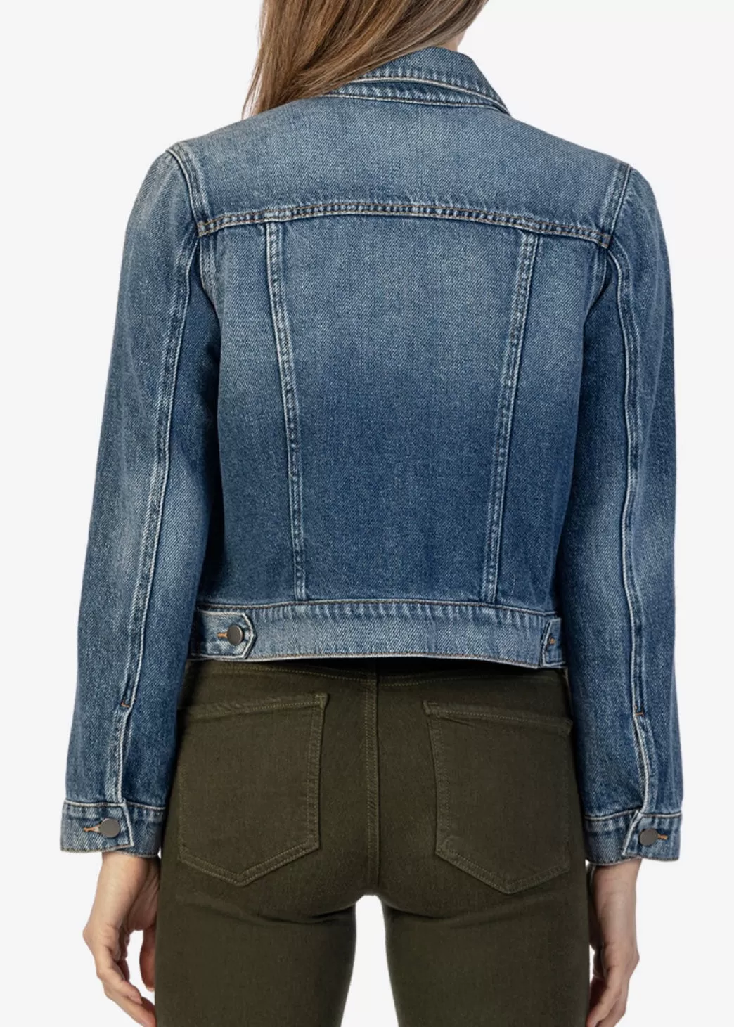 KUT Julia Crop Denim Capitalized Wash Jacket