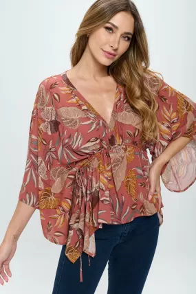 Kylie Paige Chloe shirt, rayon gauze dolman