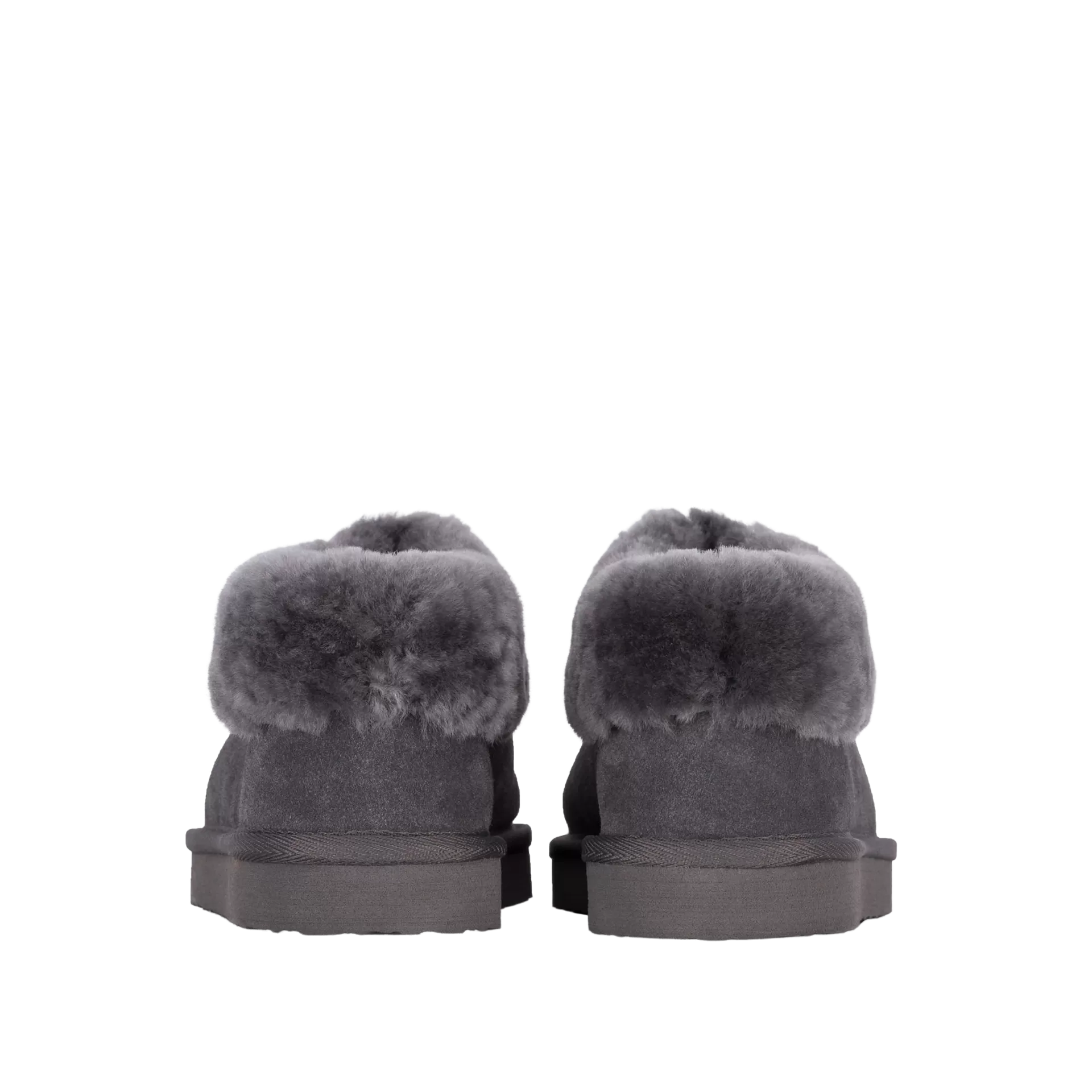 Ladies Anabella Grey Sheepskin Slipper Bootie