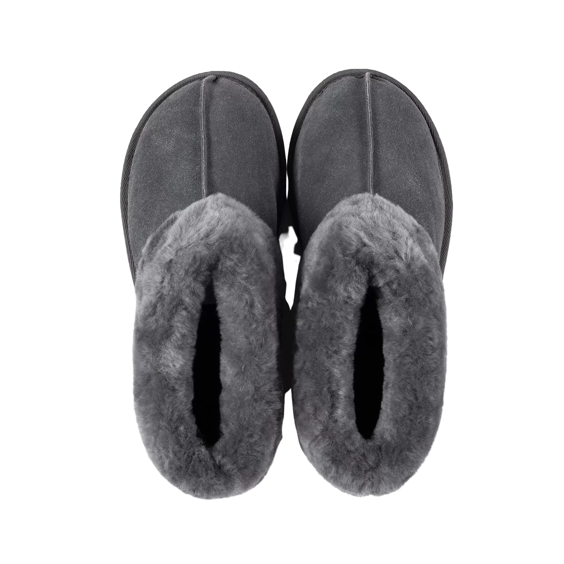 Ladies Anabella Grey Sheepskin Slipper Bootie