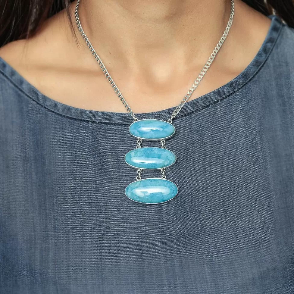 Larimar Necklace Gretta