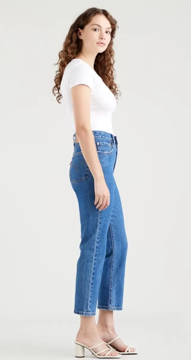 Levi’s 501 CROP Jazz pop Med Indigo - Worn In