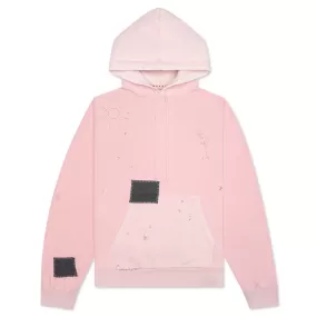 Light Pink Embroidered Hoodie - Light Pink