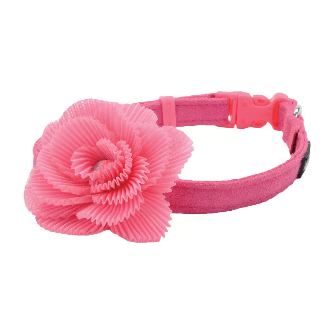 Li'l Pals Microfiber Collar, Pink Flower, Petite X-Small