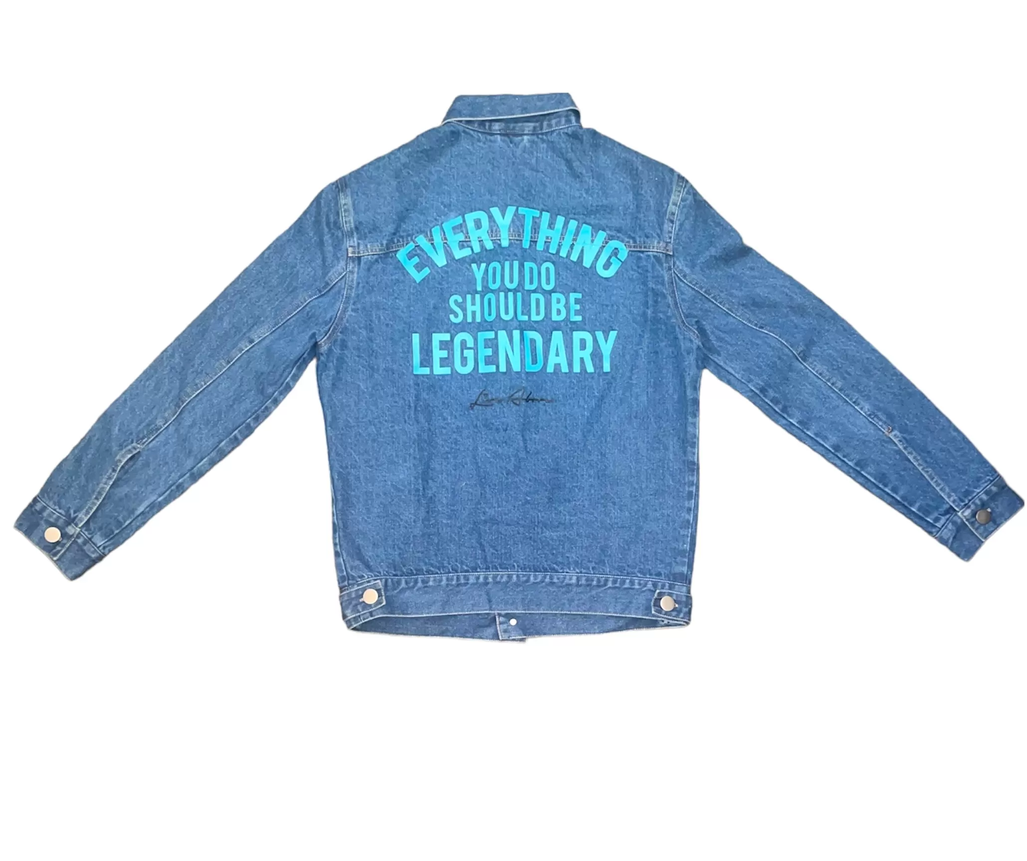 Live Above EYDSBL denim jacket- Blue Jean