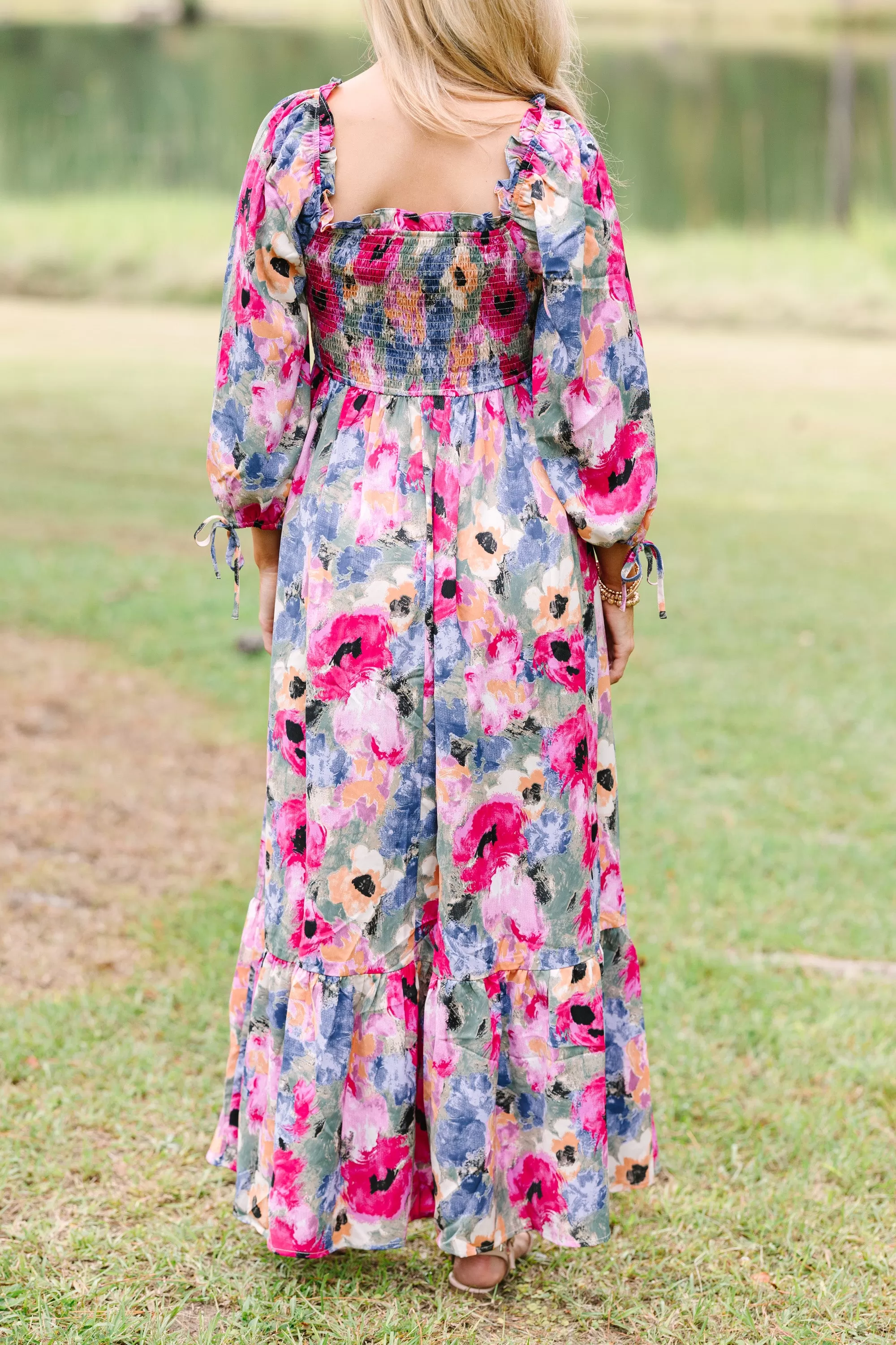 Living Out Loud Orchid Purple Floral Maxi Dress