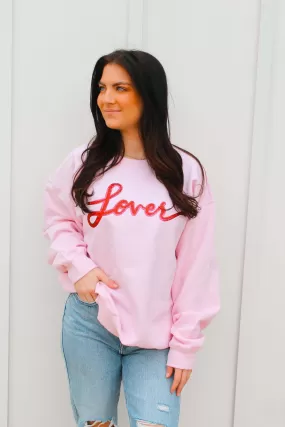 Lover Sequin Graphic Sweatshirt