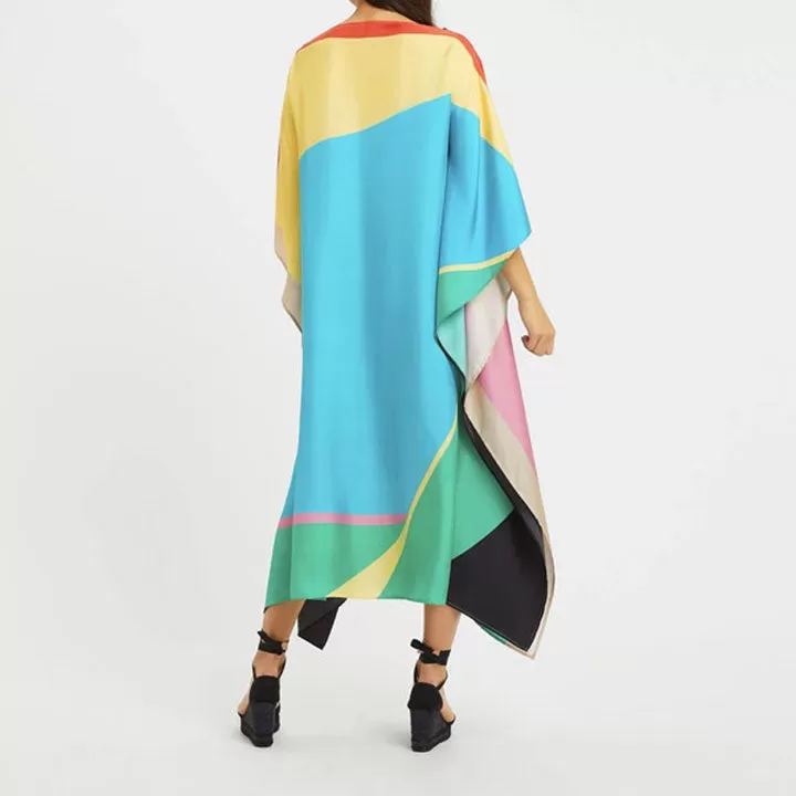 Luxe Silk Spectrum Colorful Kaftan KAF0035