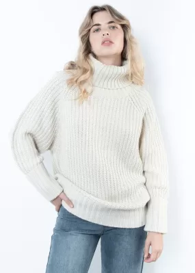 Maglione oversize a collo alto