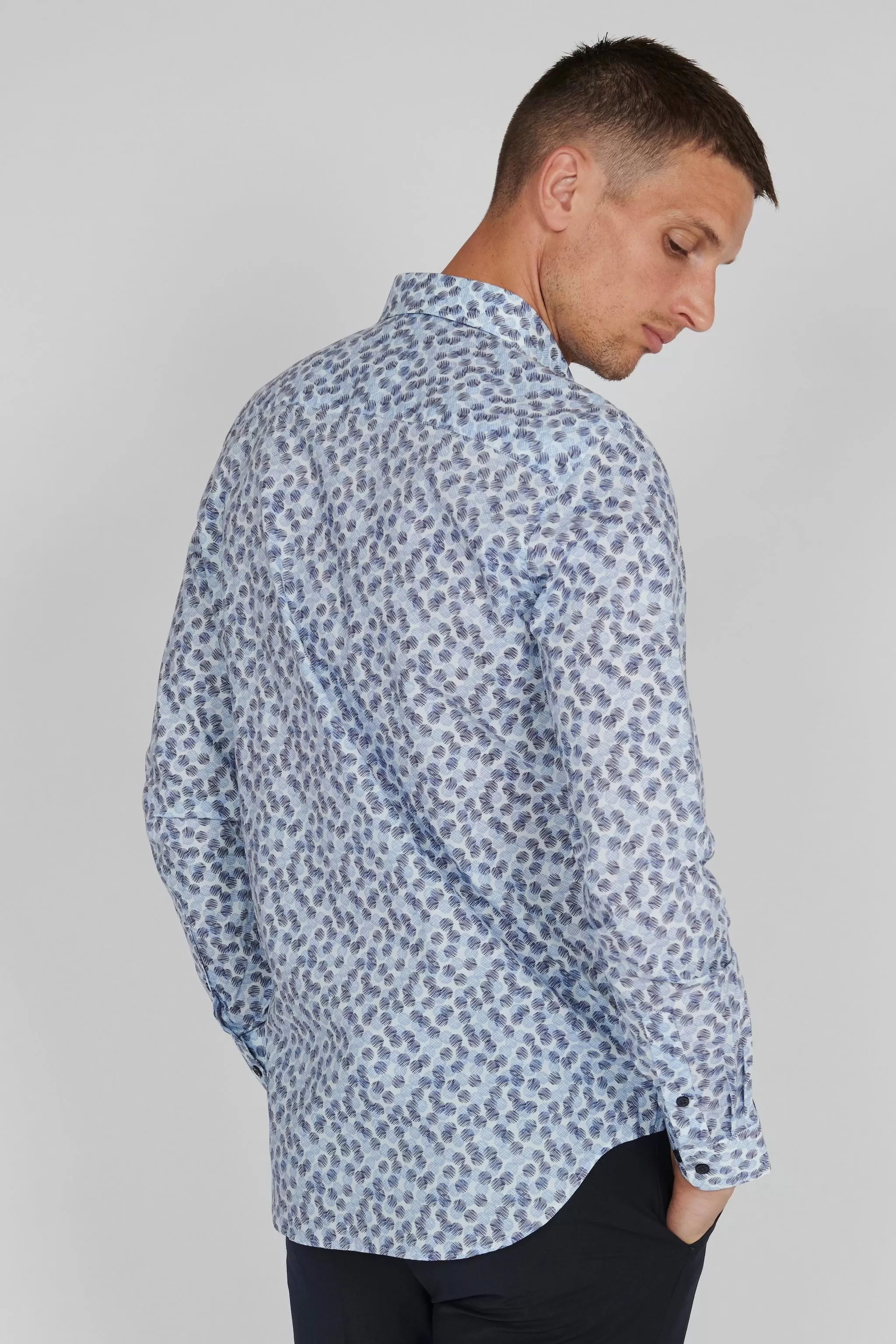 Matinique Retro Pattern Shirt Sky