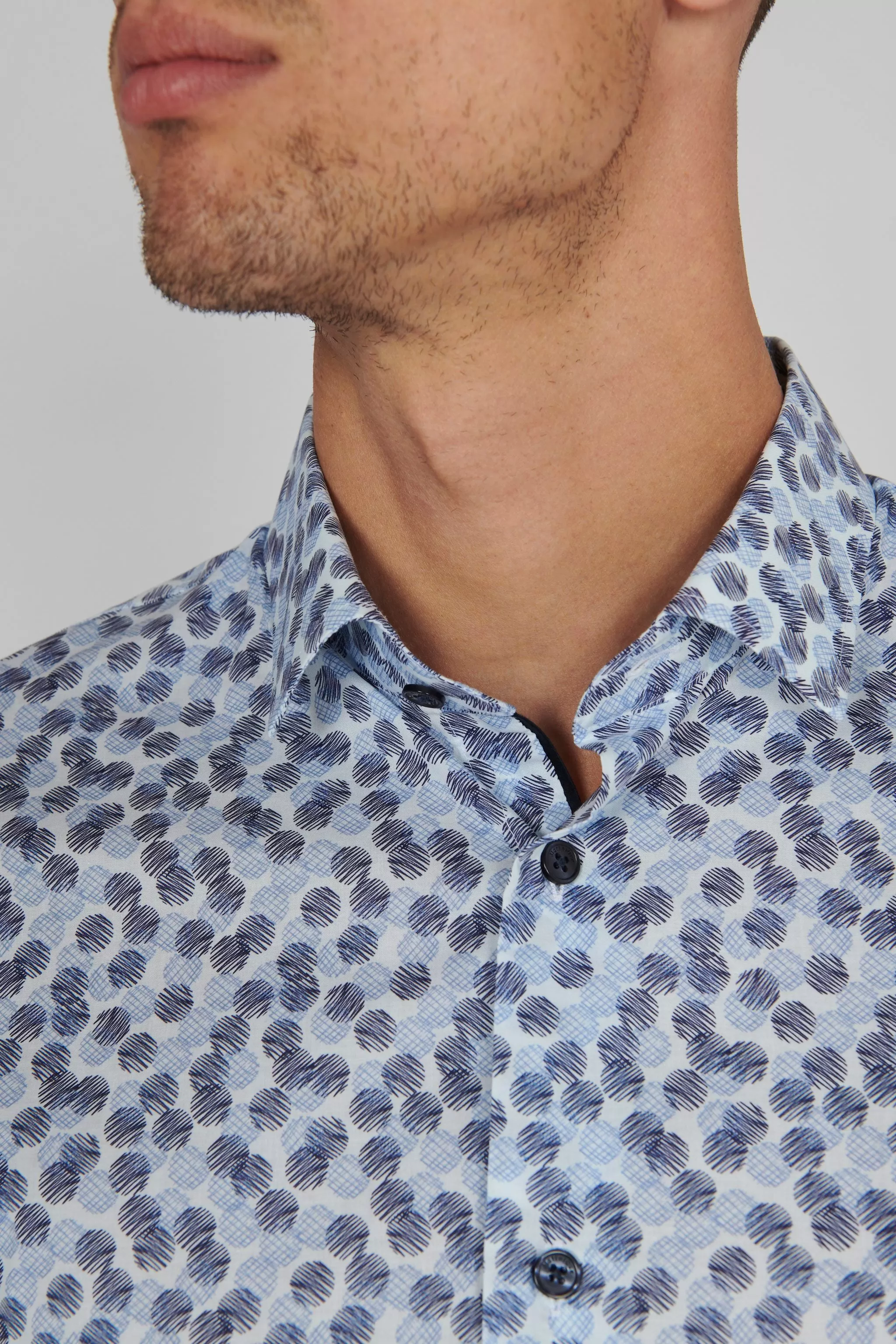 Matinique Retro Pattern Shirt Sky