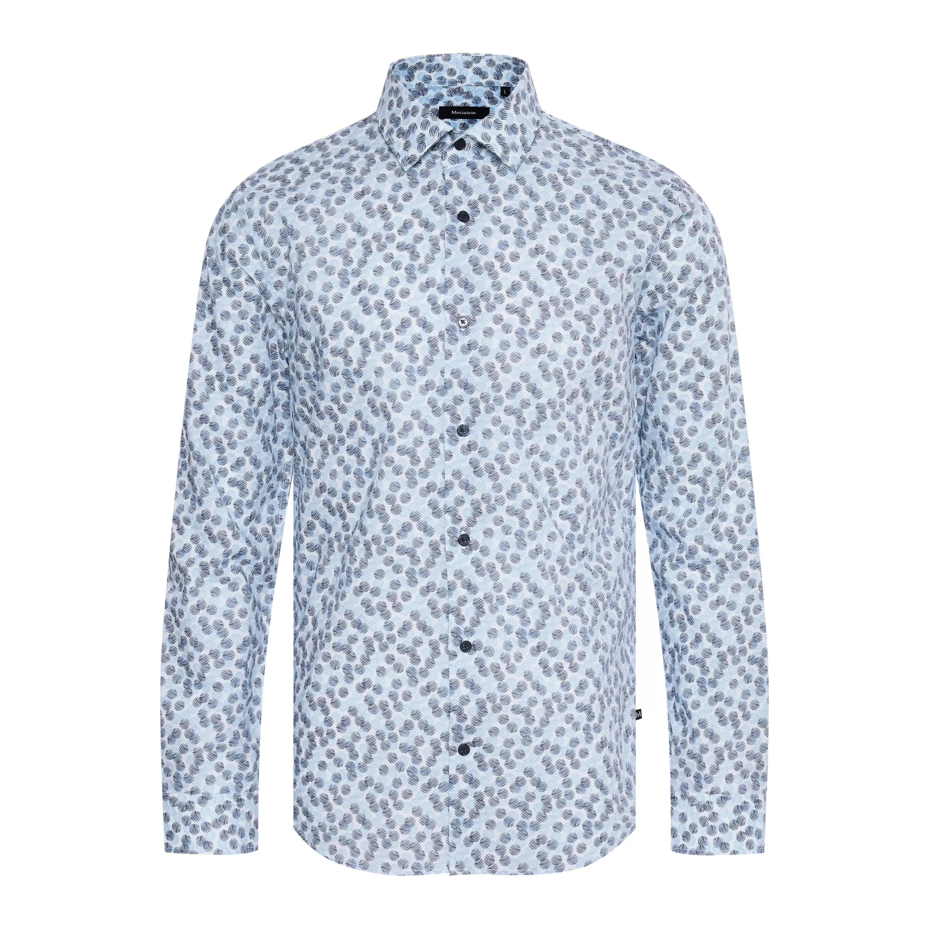 Matinique Retro Pattern Shirt Sky