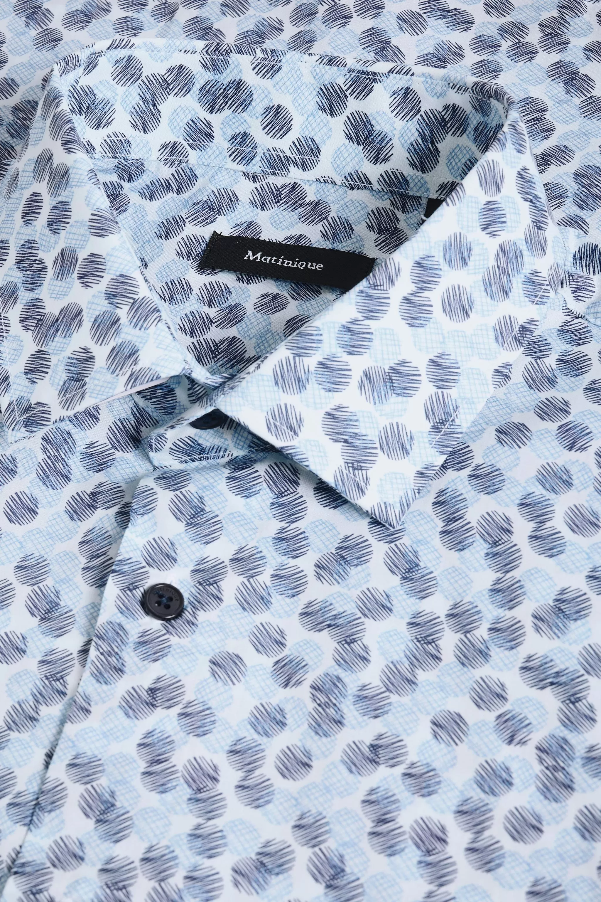 Matinique Retro Pattern Shirt Sky