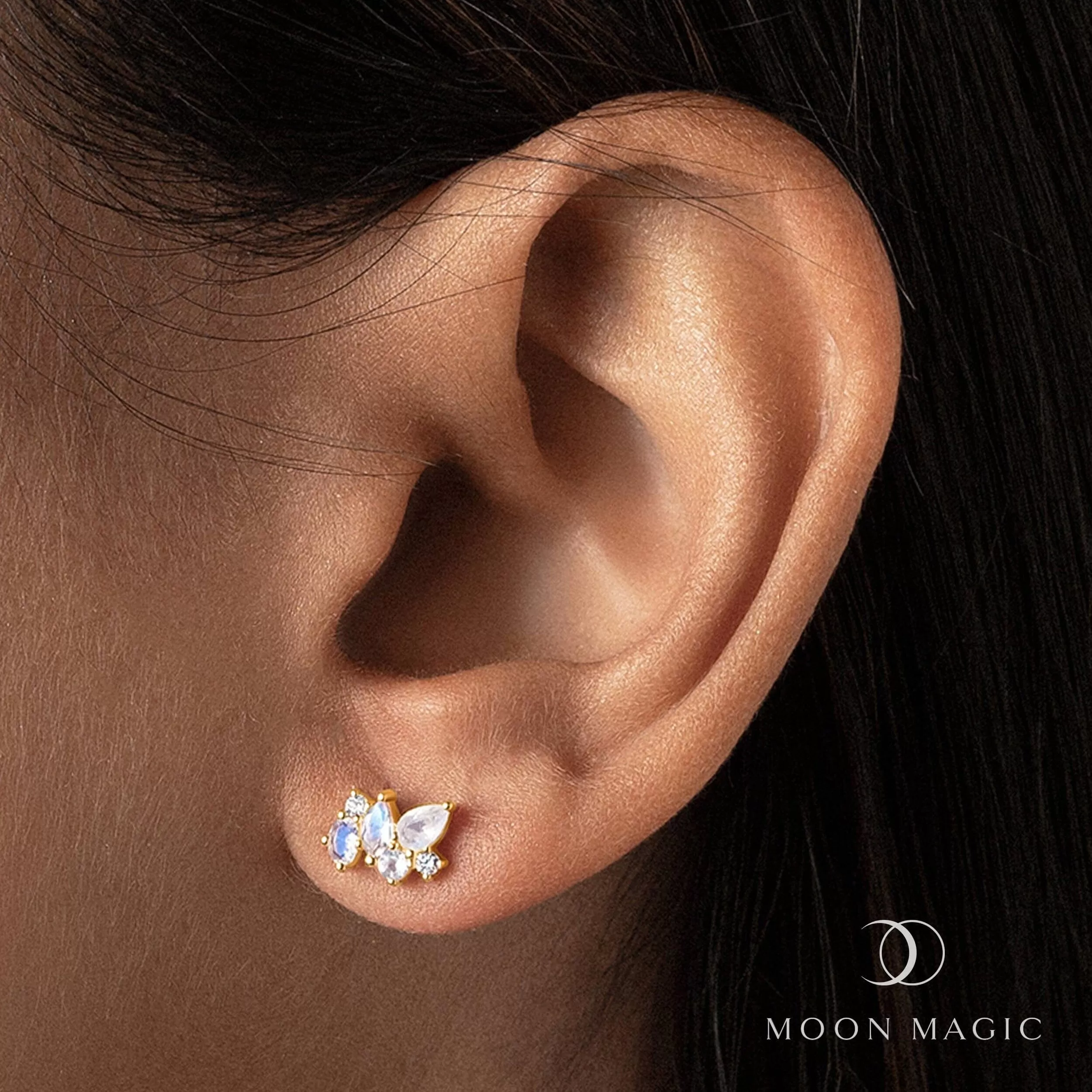 Moonstone Earrings - Sumptuousness Studs