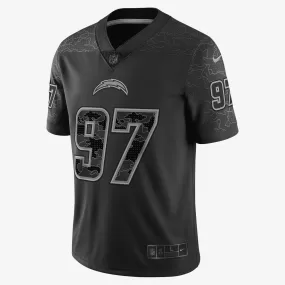 NFL Los Angeles Chargers RFLCTV (Joey Bosa) Men's Fashion Football Jersey - Black