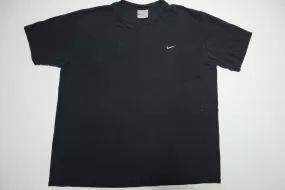 Nike Vintage Y2K Embroidered Swoosh Basic Essential Black T-Shirt