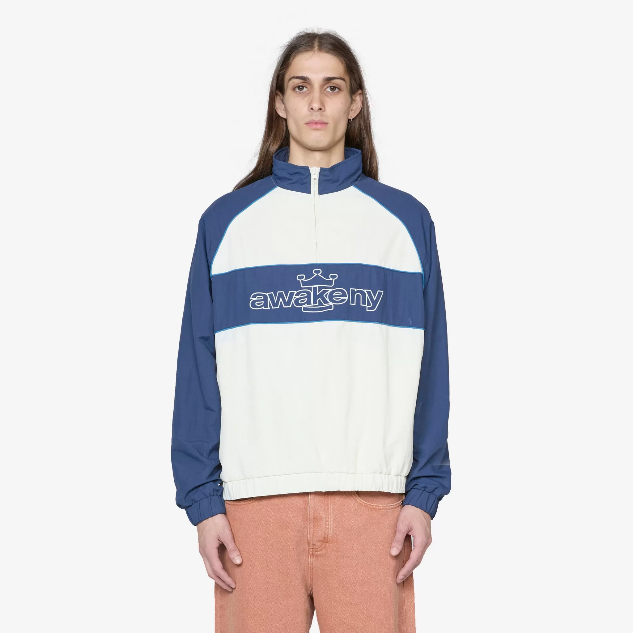 Nylon Quarter Zip Off White