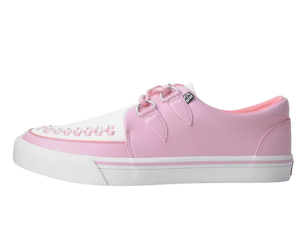 Pink & White 2-Ring Creeper Sneaker