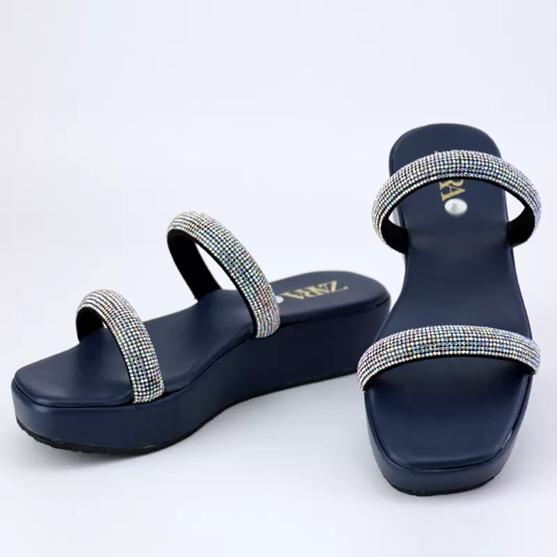 Platform Heels Rhinestone Wedges