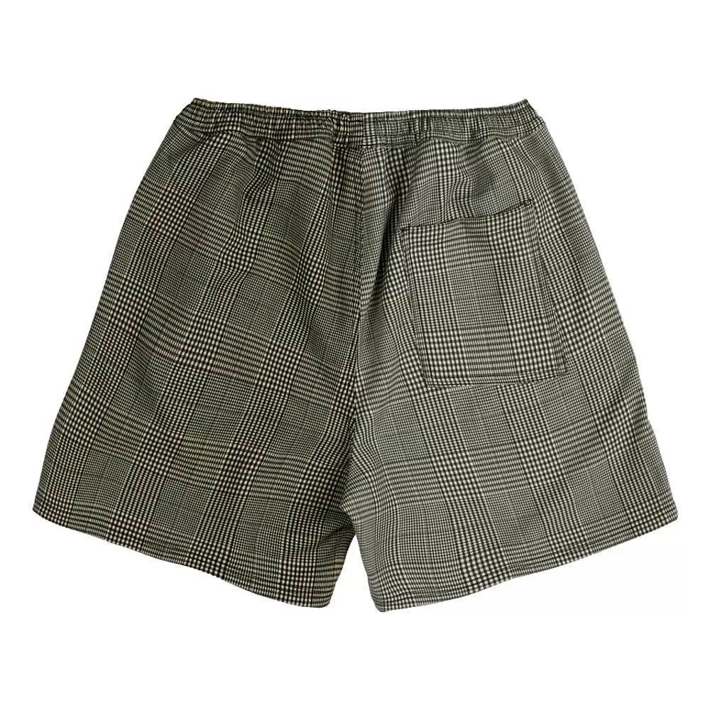 PLEASURES CHASE PLAID SHORTS-BLACK