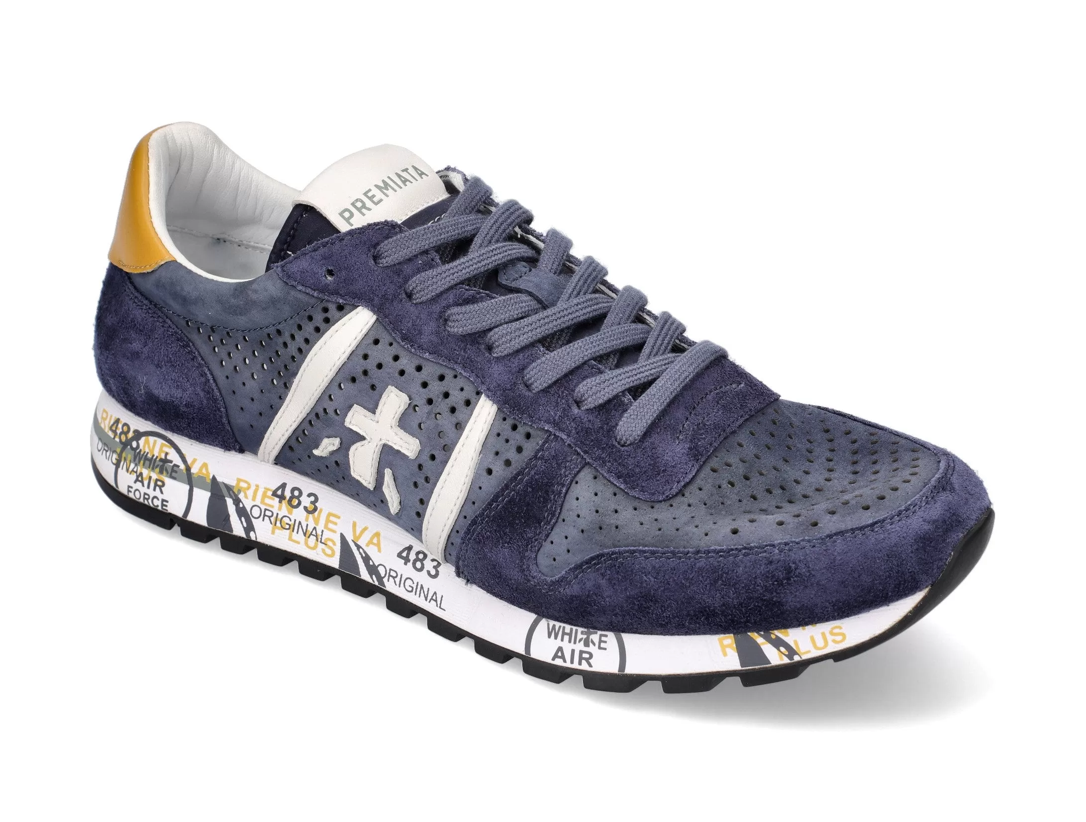 Premiata uomo Eric sneakers estive in camoscio