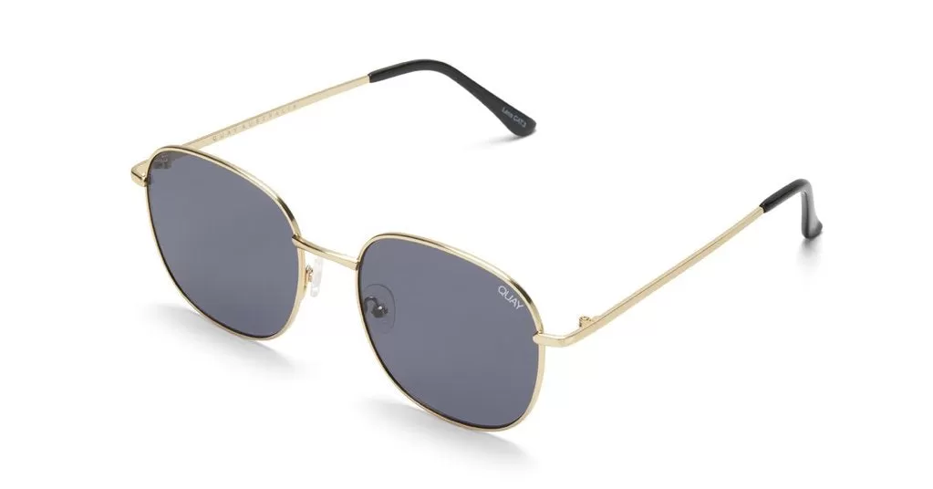 Quay Jezabell Round Sunglasses Gold/Smoke