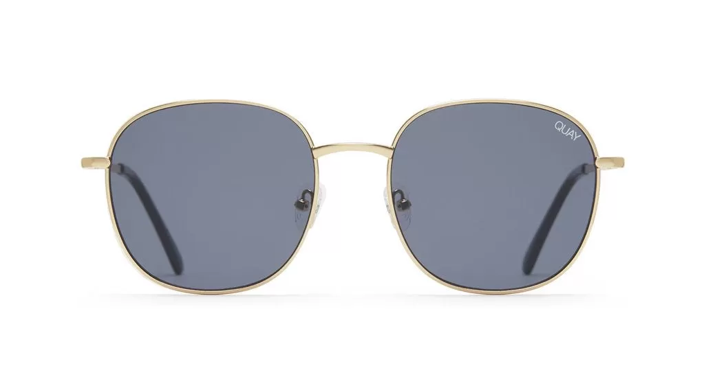 Quay Jezabell Round Sunglasses Gold/Smoke