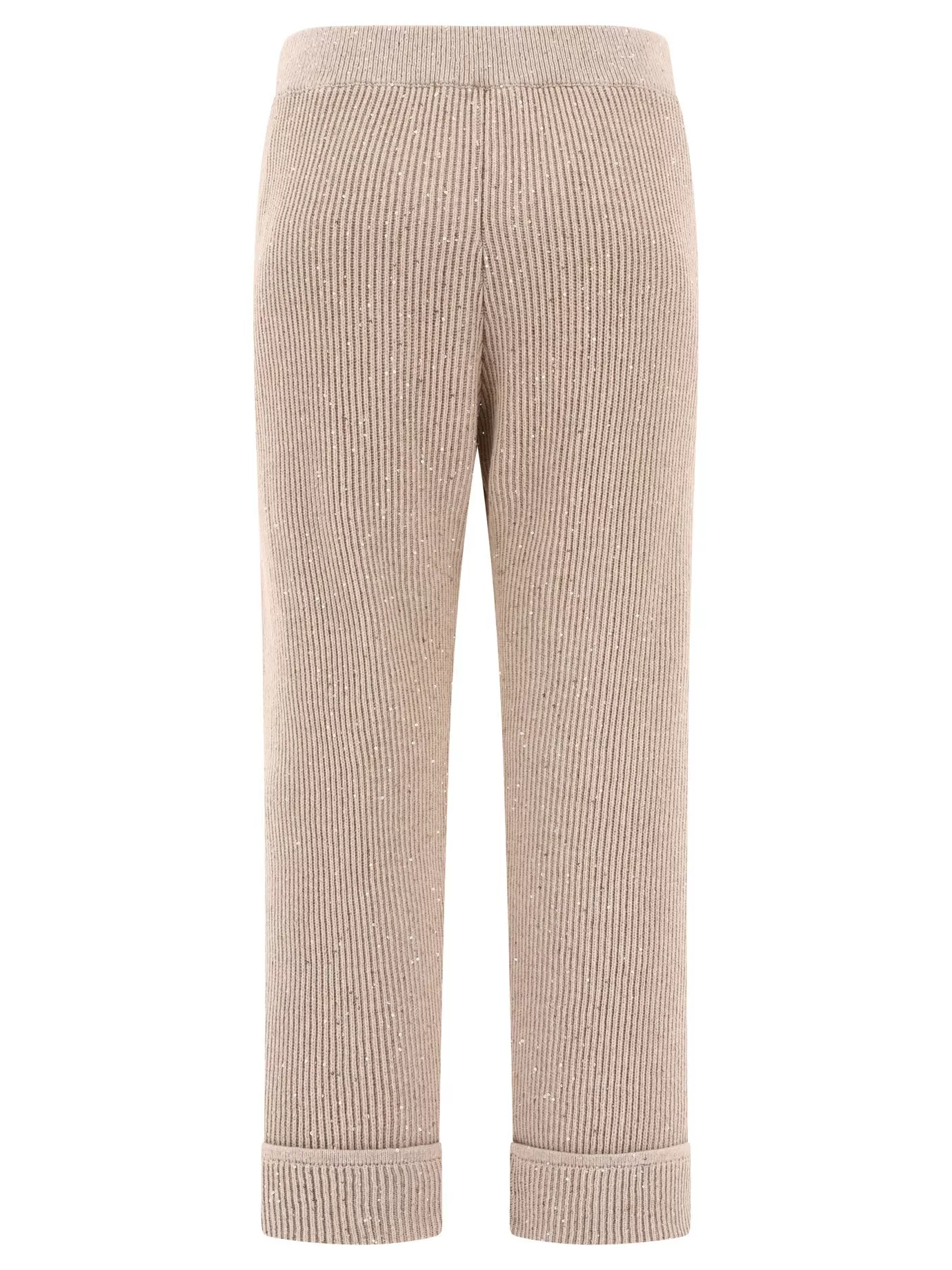 "DAZZLING" ENGLISH RIB KNIT TROUSERS