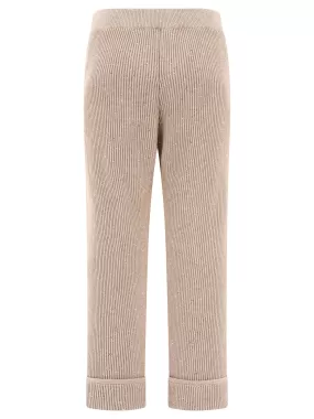 "DAZZLING" ENGLISH RIB KNIT TROUSERS