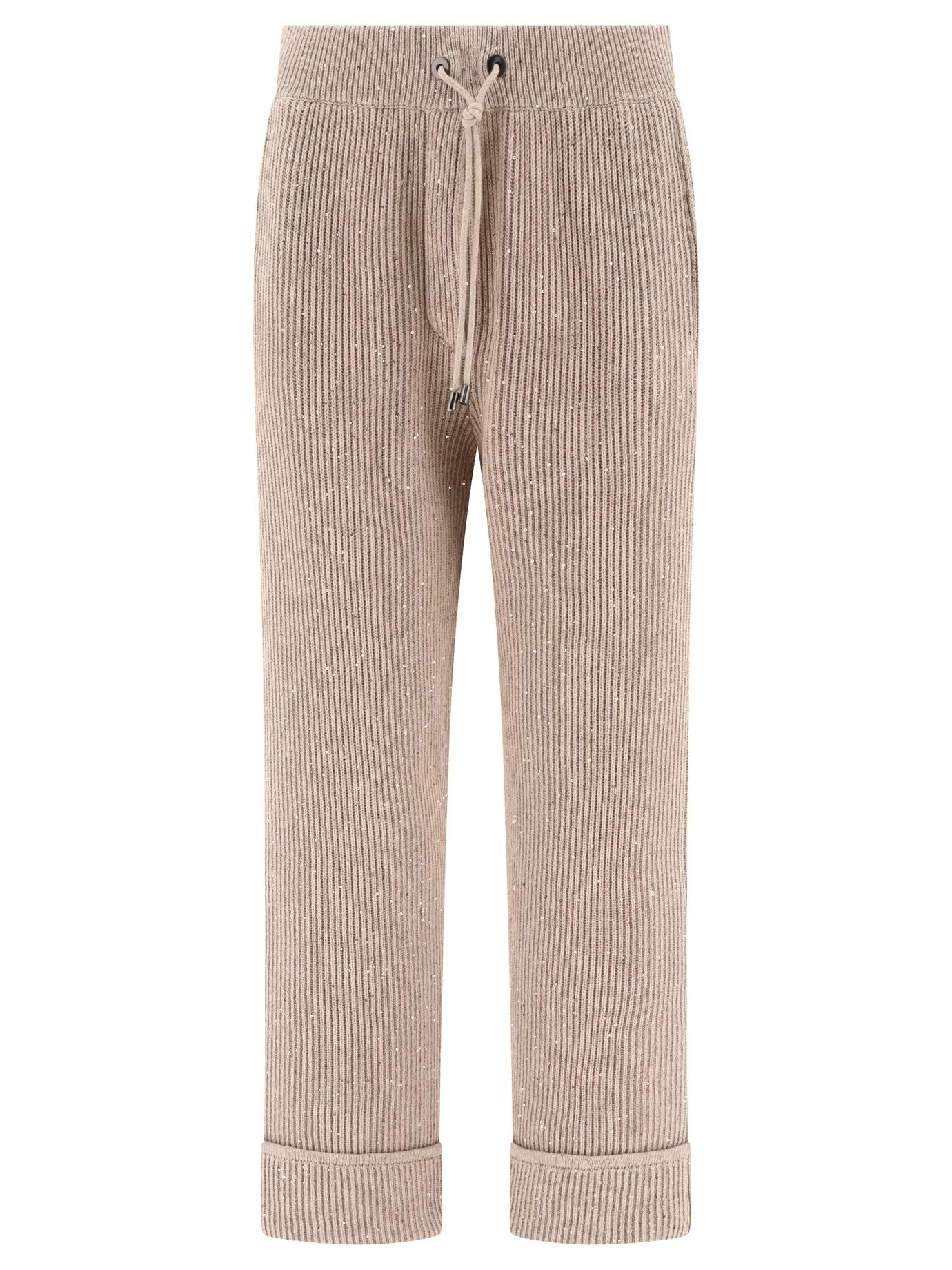 "DAZZLING" ENGLISH RIB KNIT TROUSERS