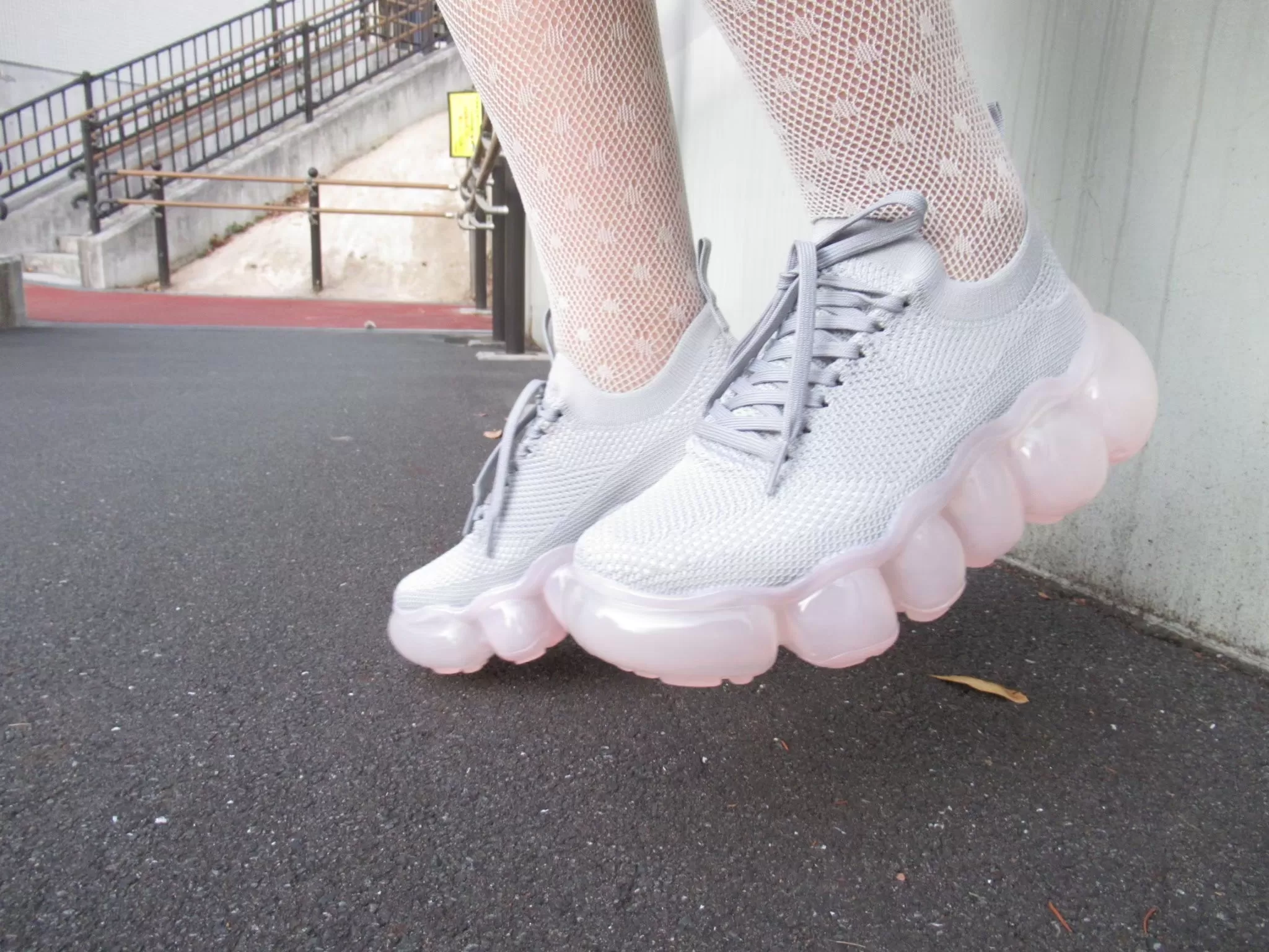 "Jewelry" Basic Shoes / Pink Gray