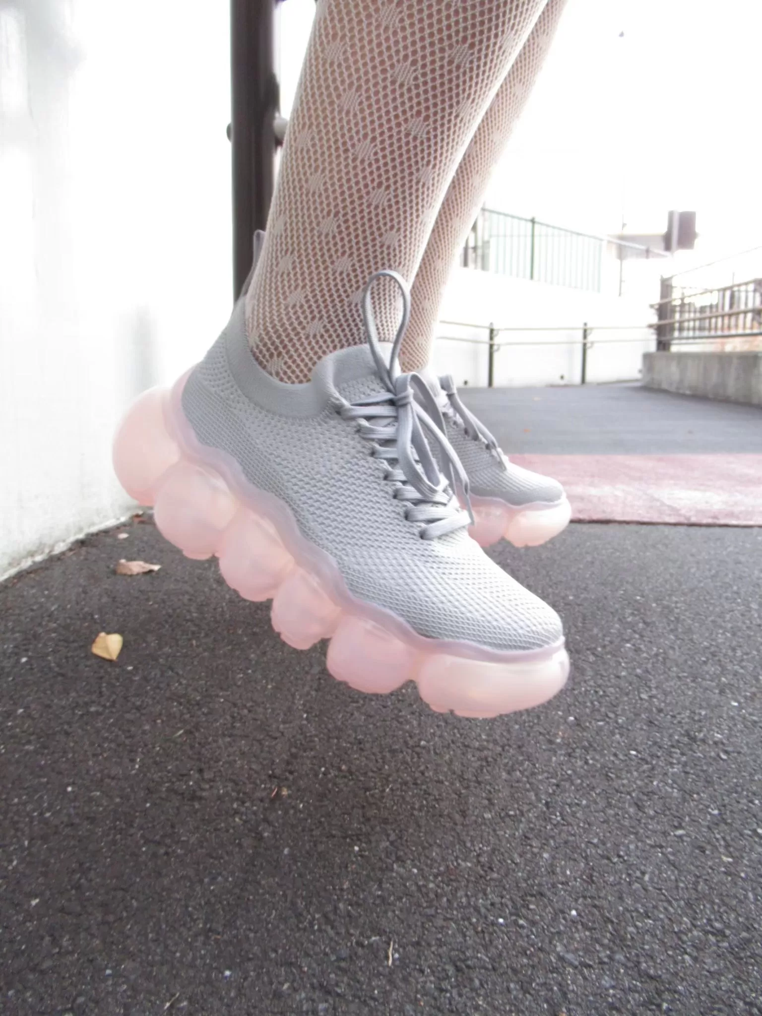 "Jewelry" Basic Shoes / Pink Gray